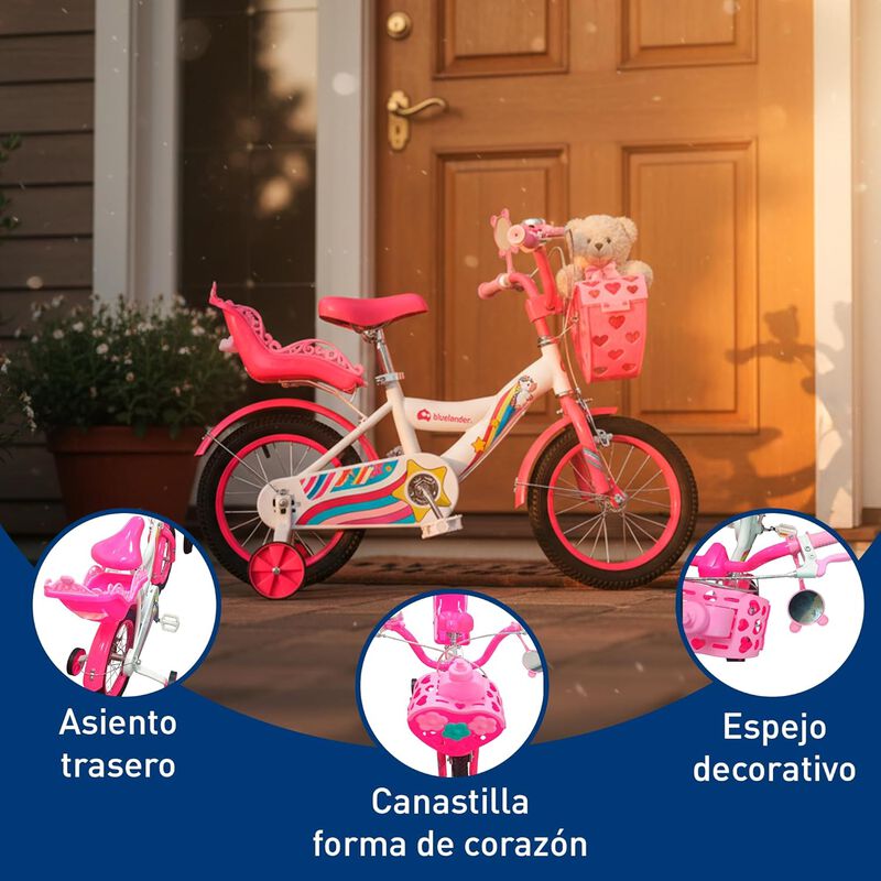 Bicicleta Infantil R14 Para Ni&ntilde;a Con Ruedas De ... image number null