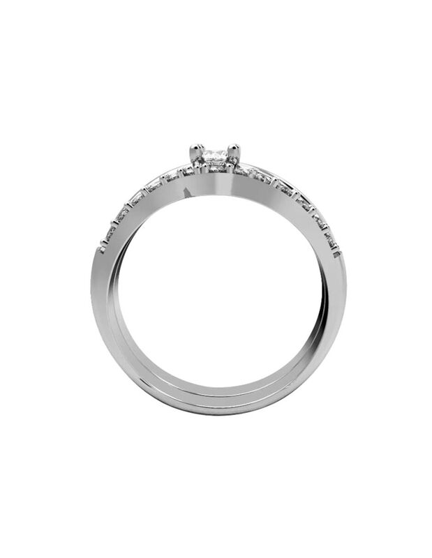 Anillo de Compromiso de 14K con Diamante de Lab... image number null