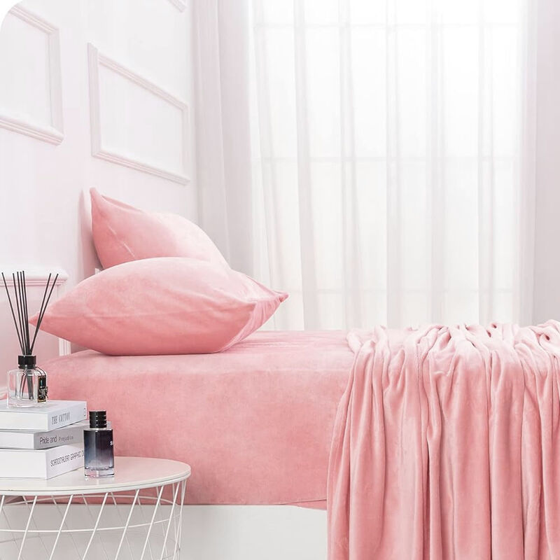 Juego de S&aacute;banas Polar Matrimonial Rosa T&eacute;rmica... image number null