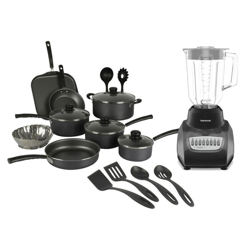 Kit Bater&iacute;a Primaware Tramontina Negro 18 Pzs. ... image number null