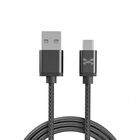 Cable Datos GHOSTEK USB-A a Micro USB reforzado Universal Negro