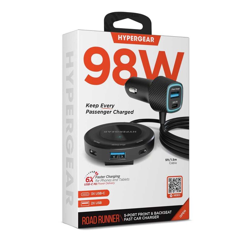 Cargador Auto Plug In Hypergear 98w Extension C... image number null