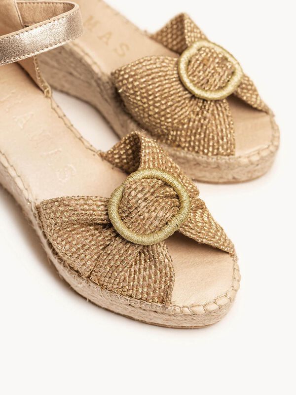 Amapola Cu&ntilde;a Media Plataforma Taloncillo Oro image number null