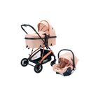 Carriola 3 En 1 Con Portabeb&eacute; Auto Bambineto Plegado Inteligente Amortiguadores 0-3 A&ntilde;os 20kg