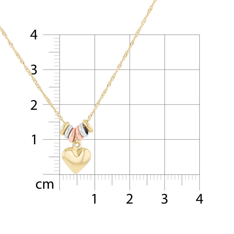 Dije De Oro Florentino Con Corazon 14K (45 Cm) image number null