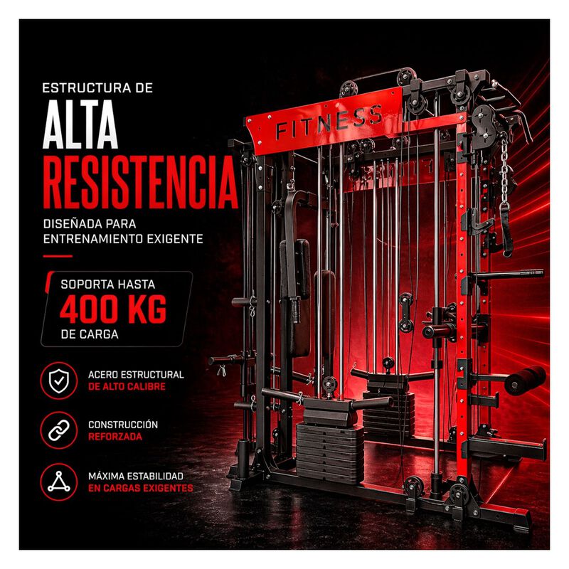 Jaula Smith Multiestaci&oacute;n 400 Kg Power Rack Cro... image number null