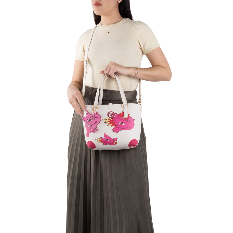Bolsa Por Ricardo Cavolo Tote Chica Color Blanc... image number null
