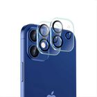Mica Vidrio Esr Para iPhone 12 (2 Piezas) Protectora De C&aacute;mara Transp Borde Negro