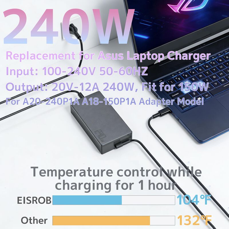 Cargador De Port&aacute;til Eisrob 240w 20v 12a Asus R... image number null
