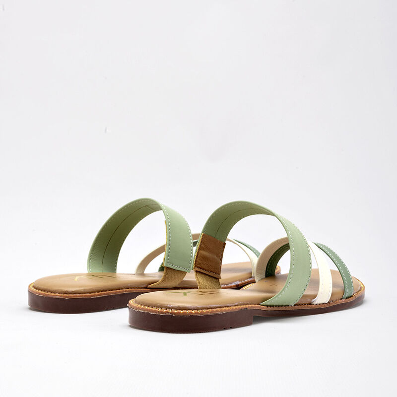 Top Moda Sandalia para mujer verde beige image number null