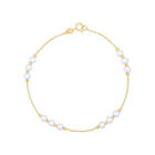 Pulsera De Oro Amarillo 14K Con Perla (19Cm Aprox)