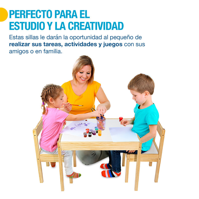 Sillas para Niños de Madera para Mesita Montess... image number null