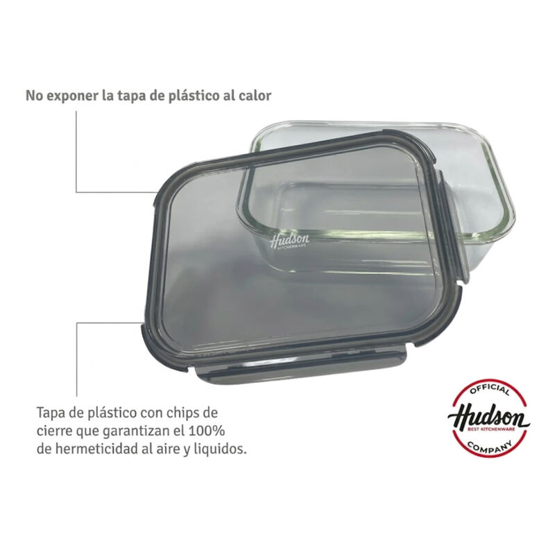 Set 2 Tuppers Contenedores De Vidrio Hudson Her... image number null