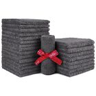 Toallitas De Microfibra Homexcel Altamente Absorbentes, 24 Unidades, Color Gris