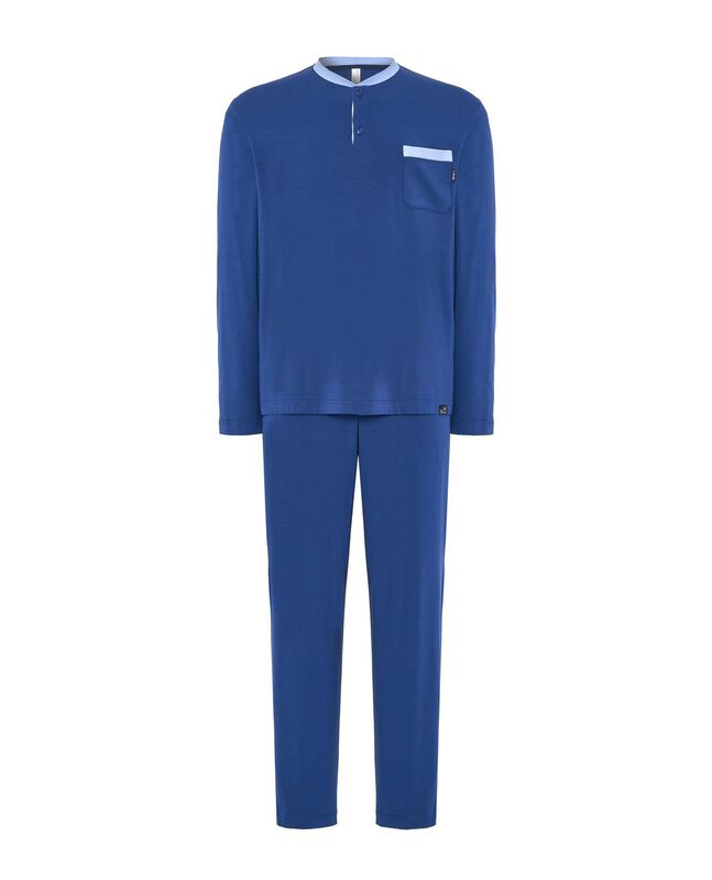 Pijama Modal Abierto para Hombre Marino image number null