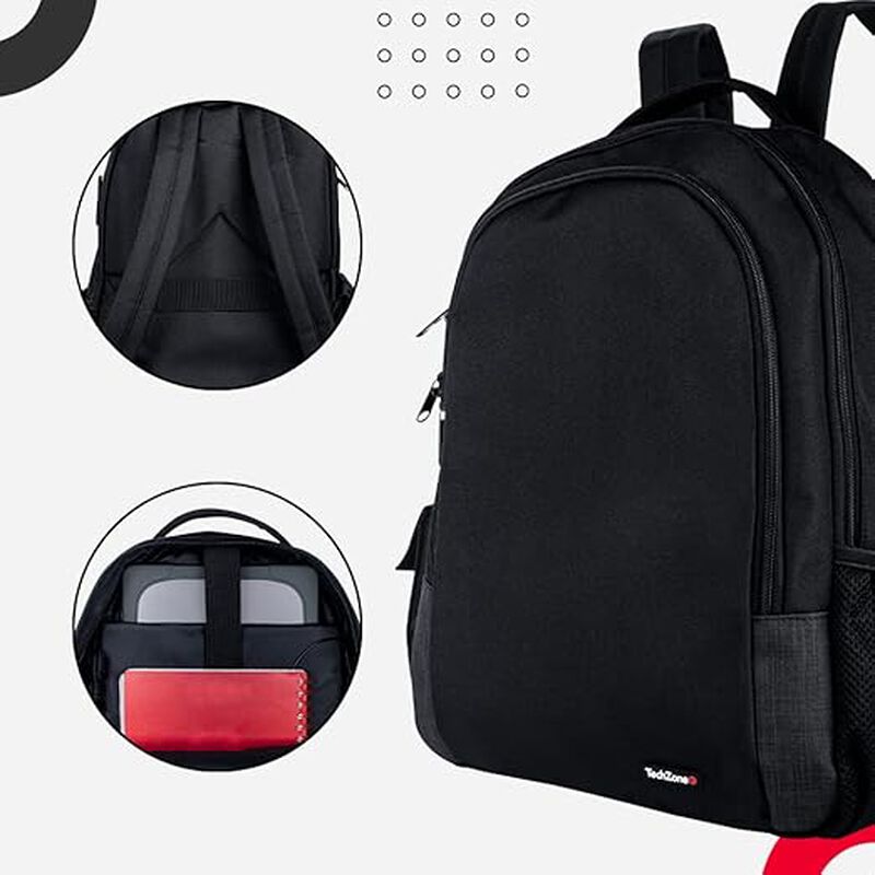 TechZone Mochila Backpack Negra Modelo ALIVE, C... image number null