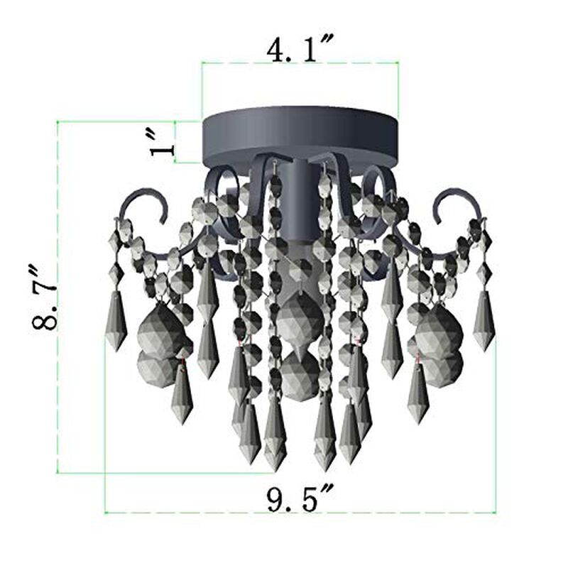 Chandelier Q&s Mini Crystal - L&aacute;mpara Cromada C... image number null