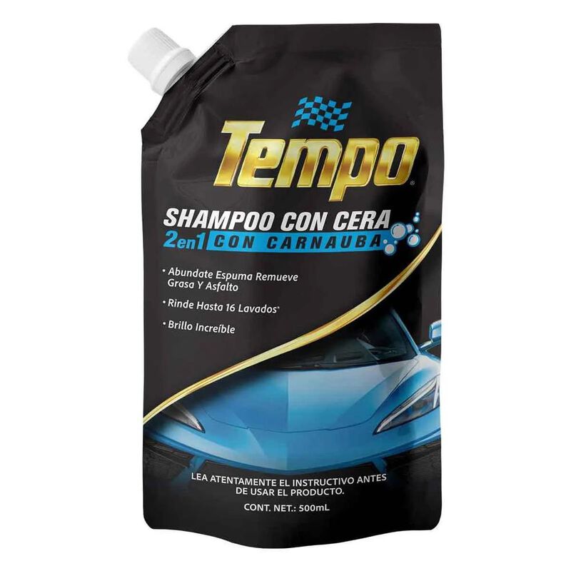 SHAMPOO PARA COCHE CON CERA TEMPO 500ML E304293... image number null