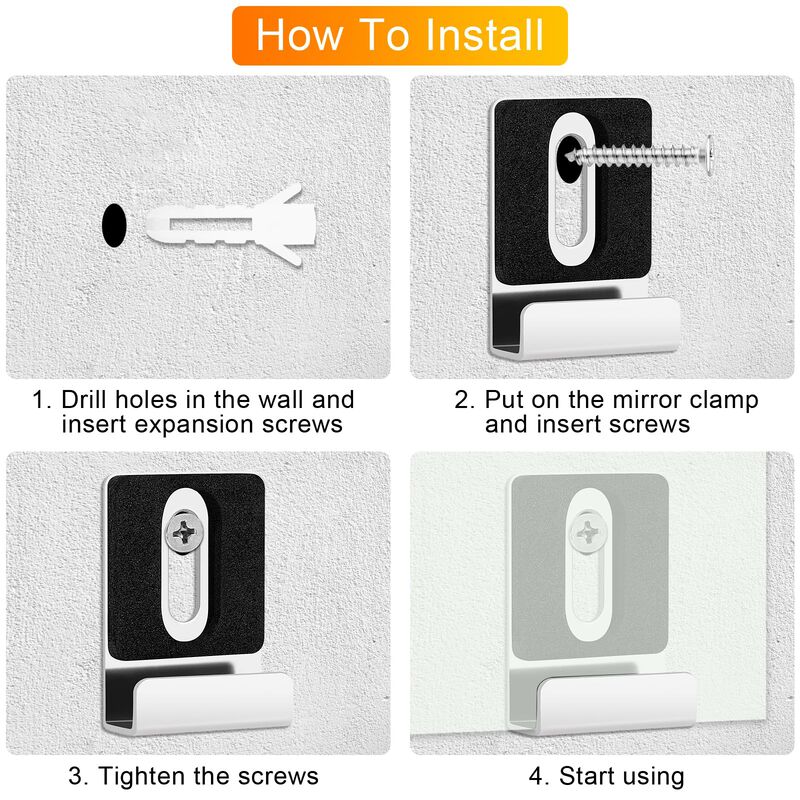 Clips Para Espejo Sokosey 12 Uds 3,6 &times; 2,5 &times; 0,... image number null