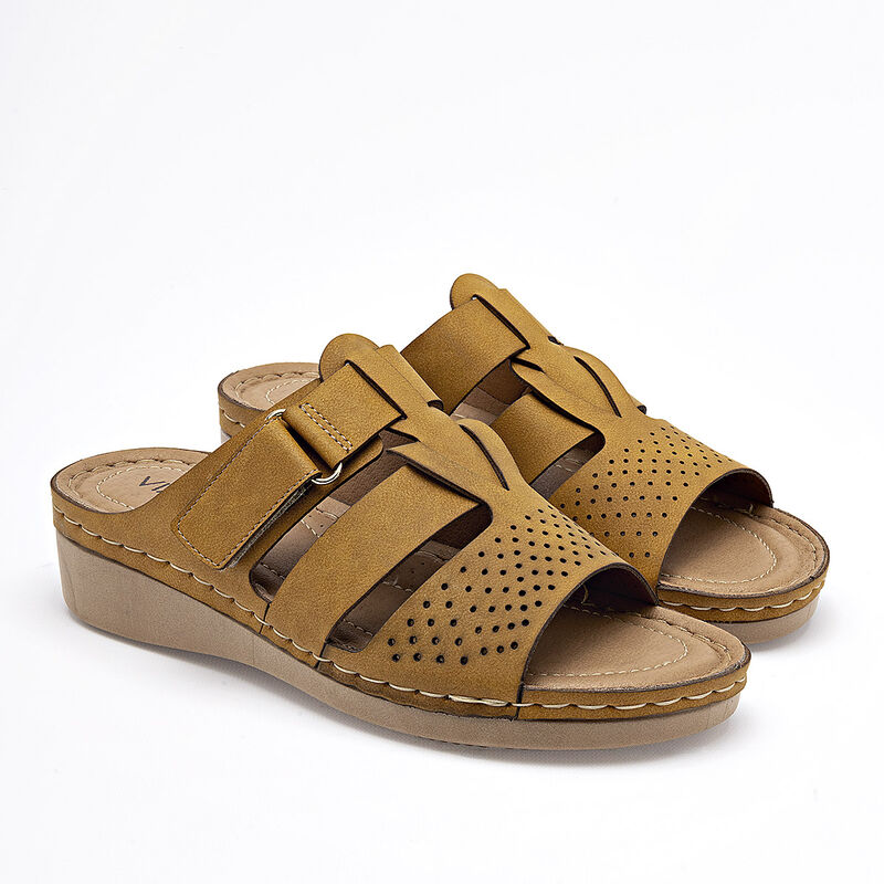 Via Moda sandalia cu&ntilde;a para mujer amarillo cod ... image number null