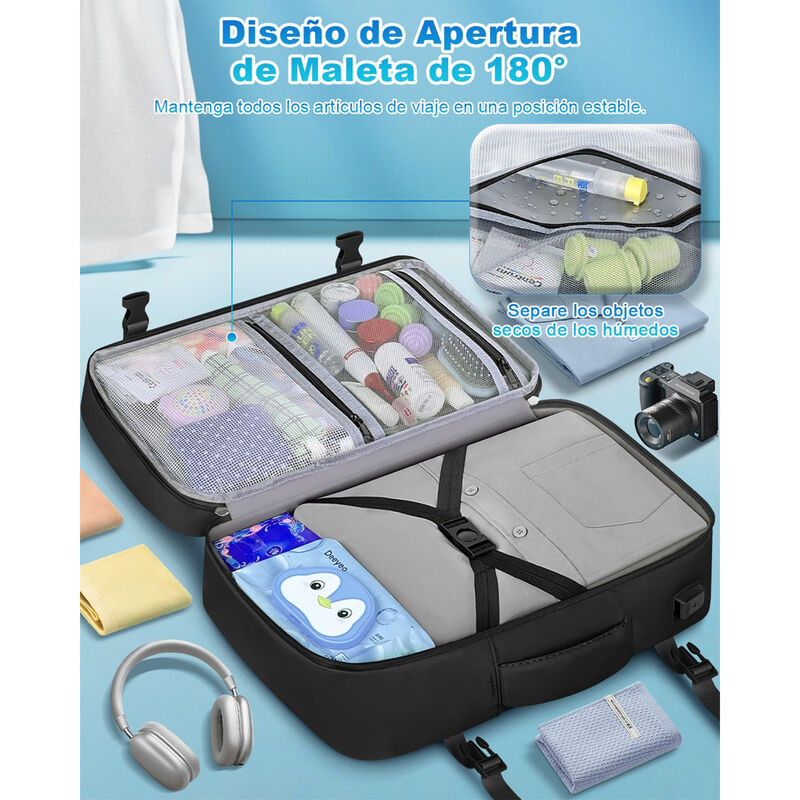 Mochila Antirrobo Impermeable Negra para Laptop image number null