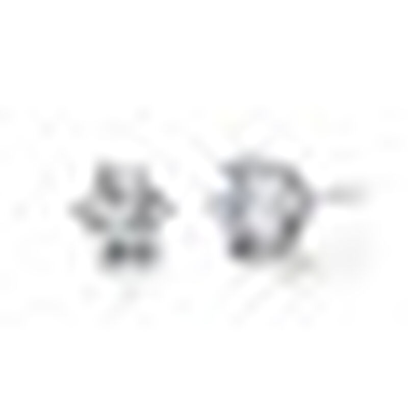 Aretes en Baño de Oro Blanco de 18K  con Crista... image number null