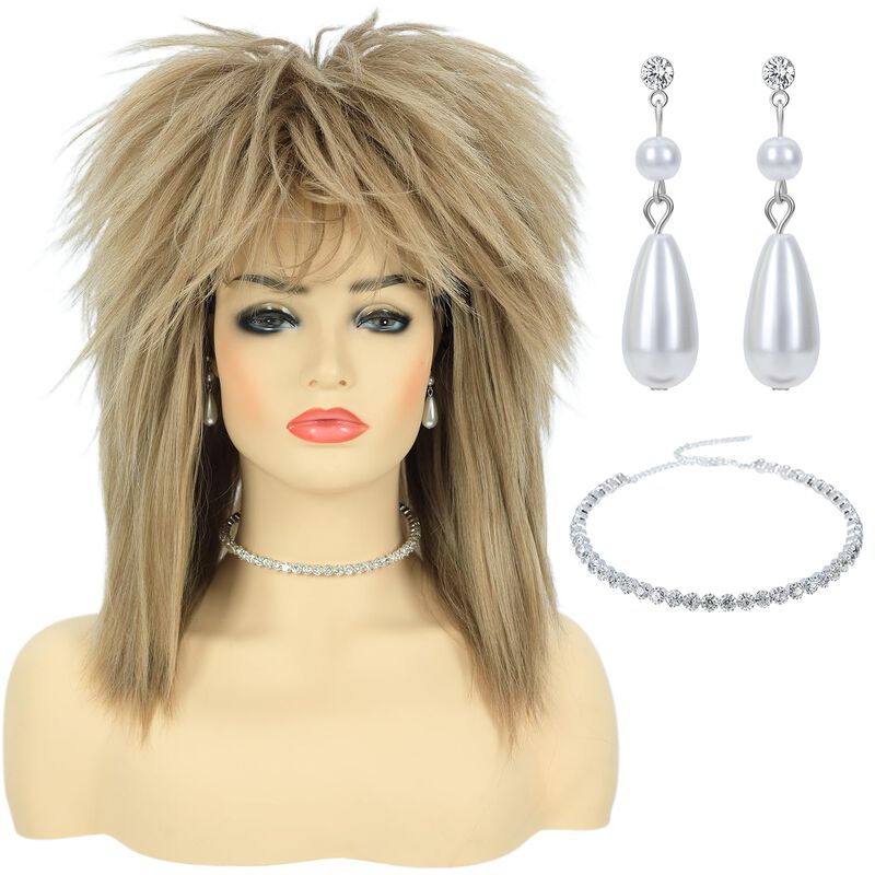 Peluca Para Disfraz De Bettecos, Tina Rock Diva... image number null