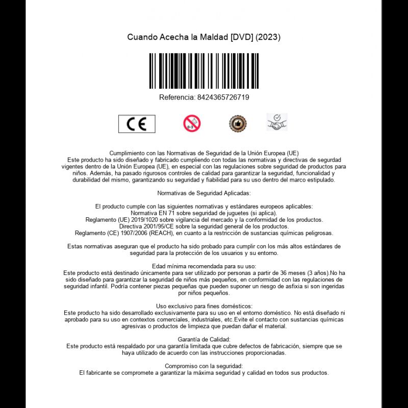 Cuando Acecha La Maldad [dvd] (2023) image number null