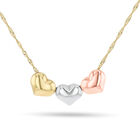 Gargantilla De Oro Florentino 14K Con Corazones (45Cm Aprox.)