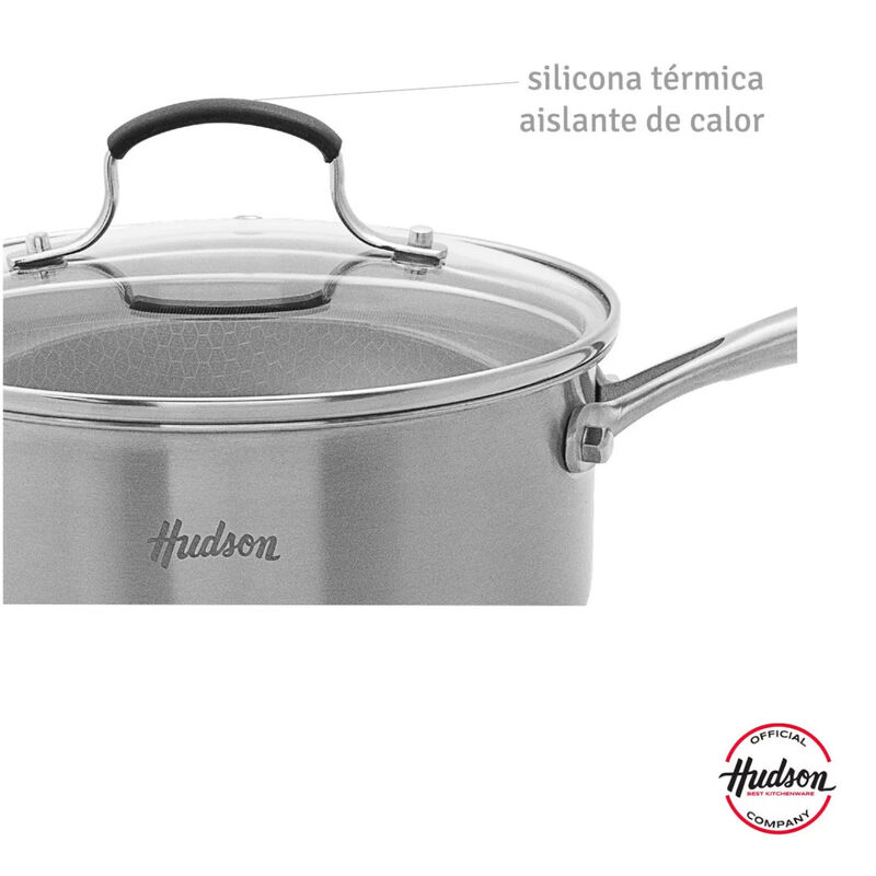 Olla 20cm acero inoxidable HUDSON mango y tapa ... image number null
