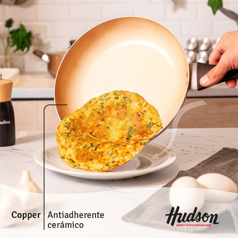3 Sartenes Hudson Aluminio 20cm/24cm/26 cm Colo... image number null