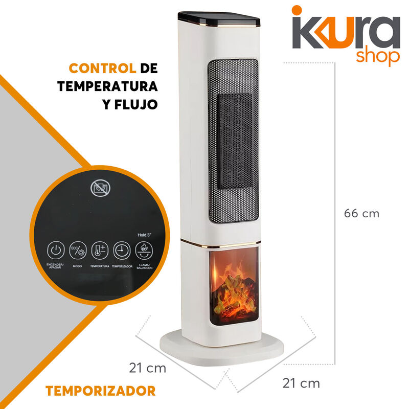 Calentador Ventilador de Torre Eléctrico 3 en 1... image number null