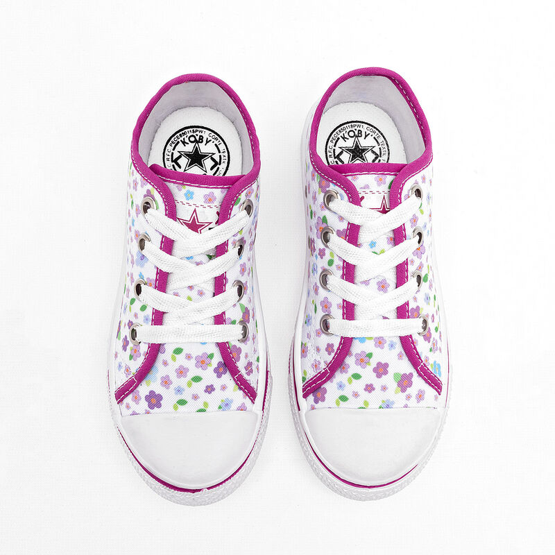 Koby Star Tenis urbano para ni&ntilde;a. Blanco fucsia image number null