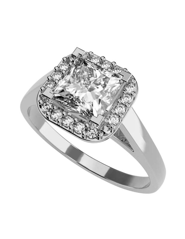 Anillo de Compromiso en Oro de 10K con Circonia... image number null