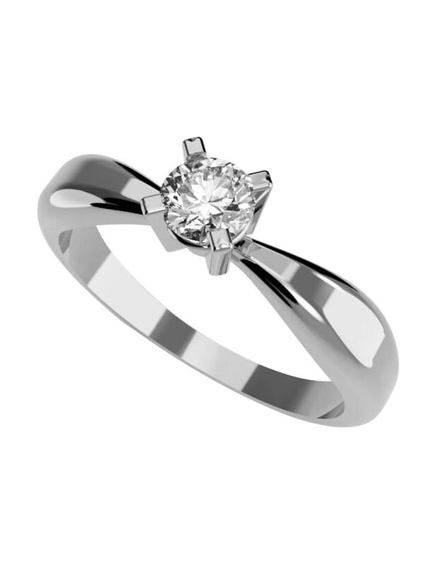 Anillo de Compromiso en Oro Blanco 14K con Circ... image number null