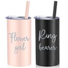 Set De 2 Vasos Sieral De 450 ml Negro Y Rosa Pastel