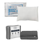 1 juego de S&aacute;banas Individual Trinity Gris Oxford + Almohada Frosty Spring Air