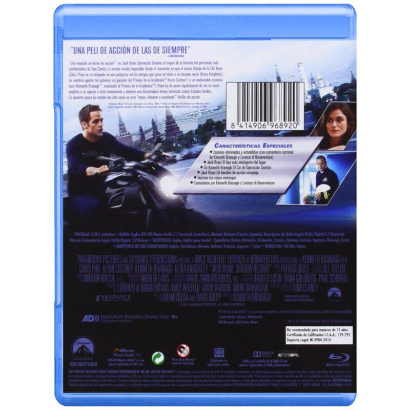 Jack Ryan: Operaci&oacute;n Sombra [blu-ray] image number null