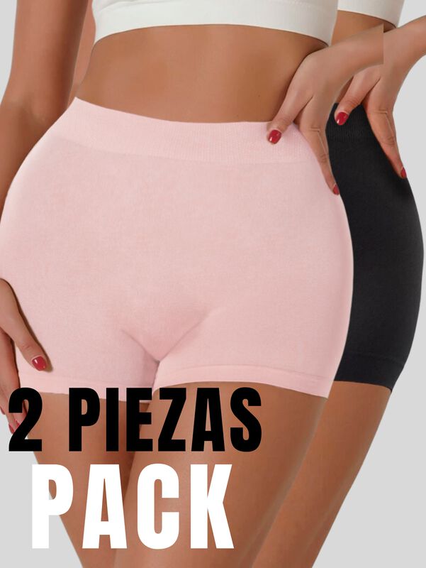 Set De 2 Panty Fajas Boxer De Mujer Cyf-08 Negr... image number null