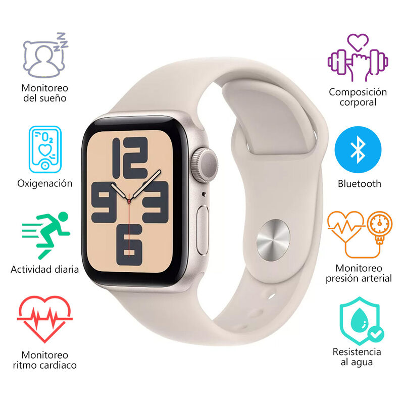 Apple Reloj Watch SE GPS 2da Gen 44mm Dorado FR... image number null