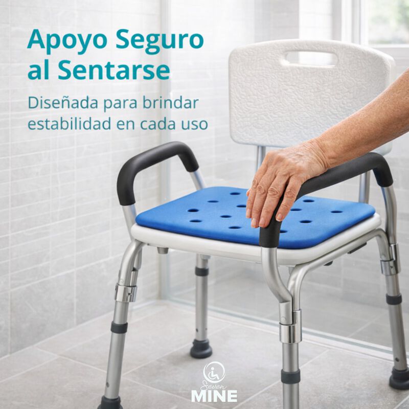 Silla para Ba&ntilde;o Adulto Mayor con Almohadilla SM... image number null