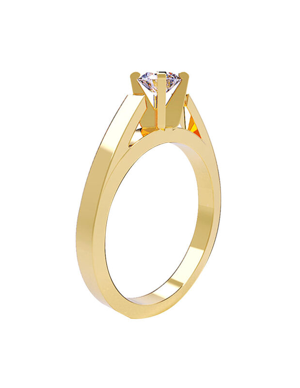 Anillo de Compromiso de 14K con Diamante de Lab... image number null