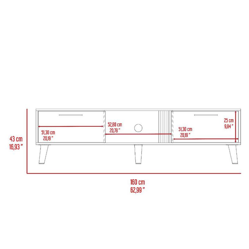Mesa Para Tv Vanez Capri Y Fresno Europeo Virtu... image number null