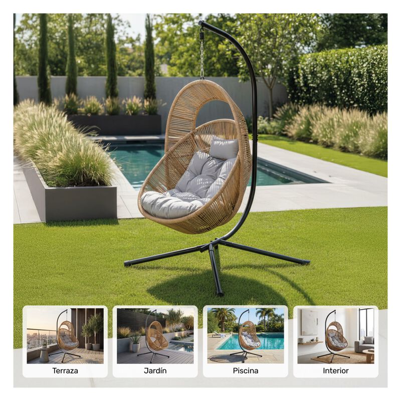 Columpio Exterior Silla Colgante Terraza Jardin... image number null