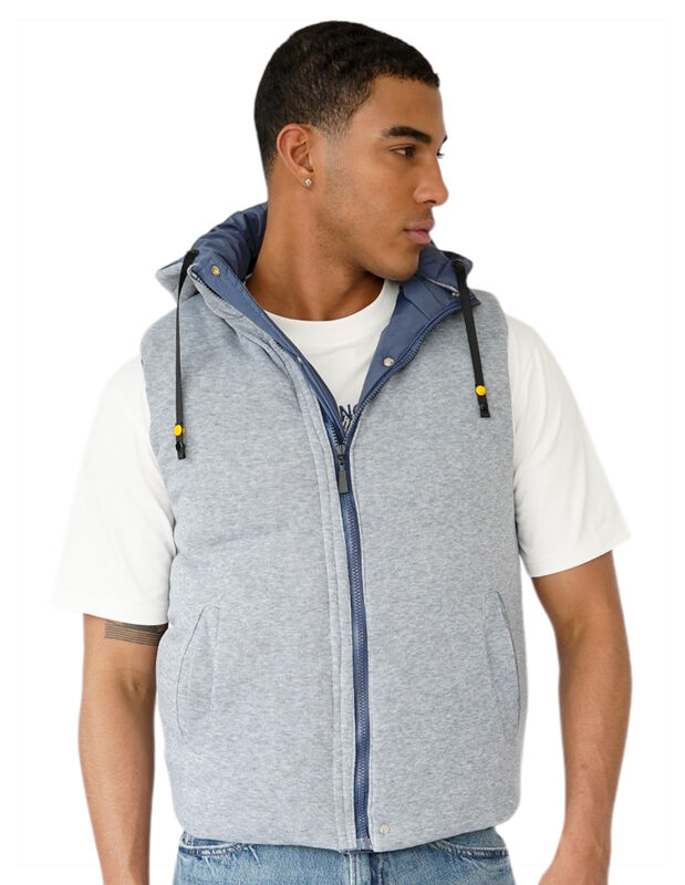 Chaleco Caballero Casual Reversible Con Capucha... image number null