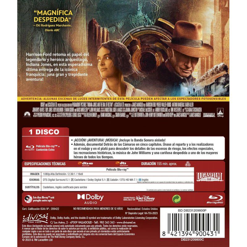 Indiana Jones y el dial del destino (Blu-ray) image number null