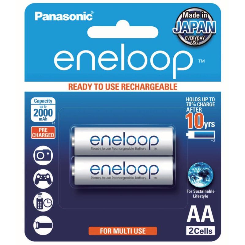 PILA PANASONIC RECARGABLE ENELOOP AA CON 2 UNID... image number null