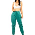 Pants Mujer Jogger de Dama Cargo Pantalón Casual Jogger Dama Material Aterciopelado PANT-051 Verde Patalones de Chandal Felpa Leggins Terciopelo