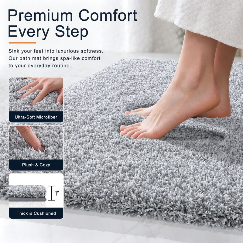 Alfombra De Ba&ntilde;o Olanly 30x20 Cm Microfibra Sec... image number null