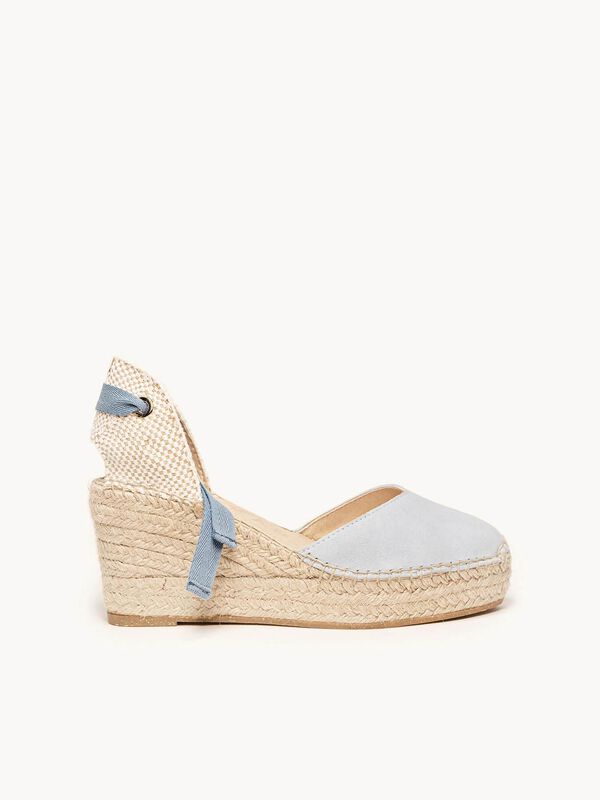 Alpargata Romero Cu&ntilde;a Media Plataforma Ante Azu... image number null